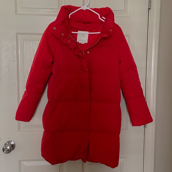 Kate Spade NY Red Down Puffer Coat - XS